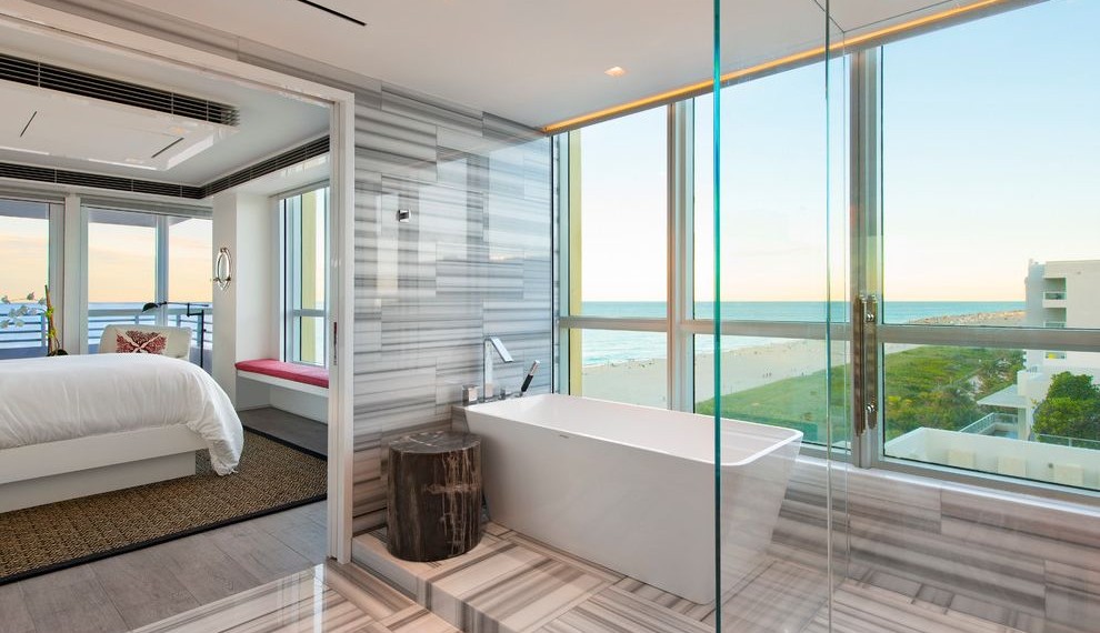 Vertical Bathroom Lights Modern Bathroom with Bathroom Countertop