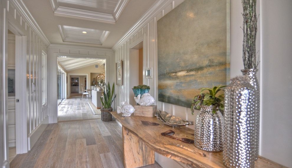 Vinyl Flooring That Looks Like Wood Beach Style Hall with Wood Flooring