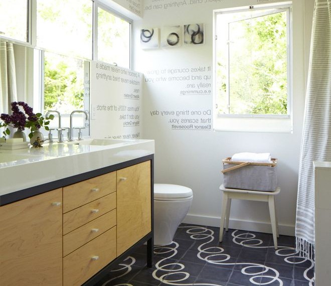 Wallbeds N More Contemporary Bathroom with Word Art