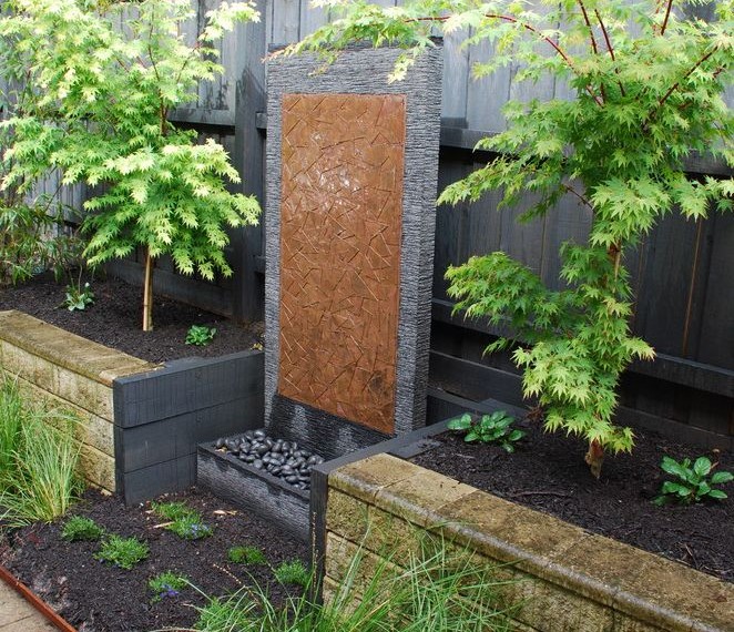 Water Heater Element Contemporary Landscape with Fence
