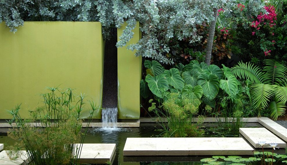 Water Heater Element Contemporary Landscape with Papyrus