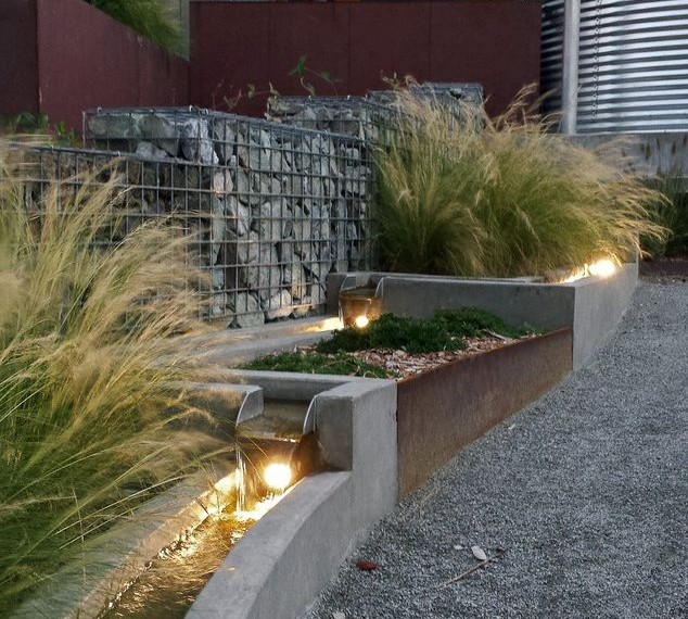 Water Heater Element Modern Landscape with Lighting