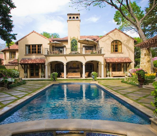 West Virginia Cabins Traditional Pool with Beige Exterior