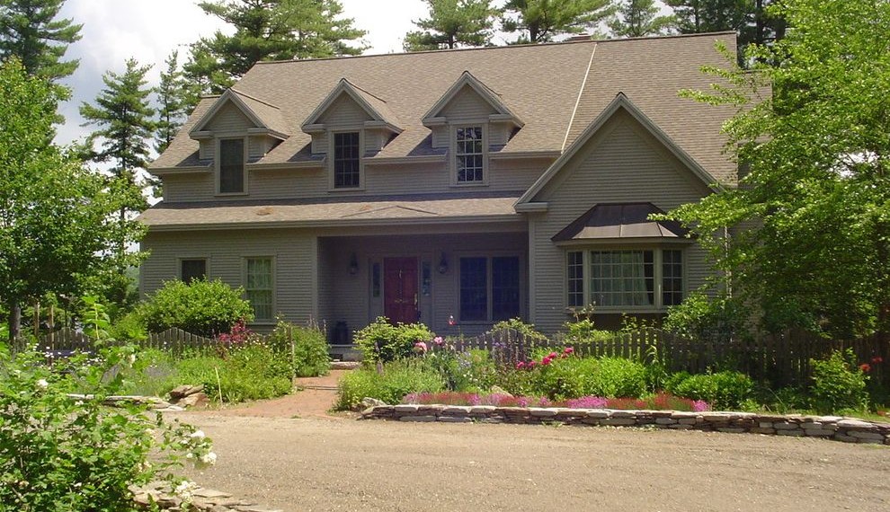 Window Toppers Traditional Exterior with Picket Fence