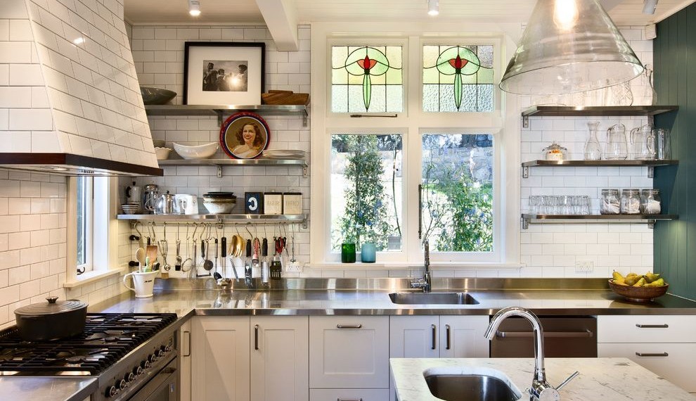 Window Toppers Victorian Kitchen with Gas Range