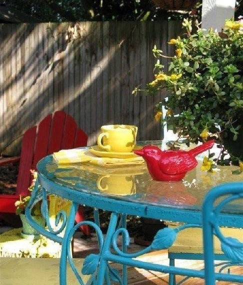 Wrought Iron Patio Furniture Eclectic Porch with Eclectic