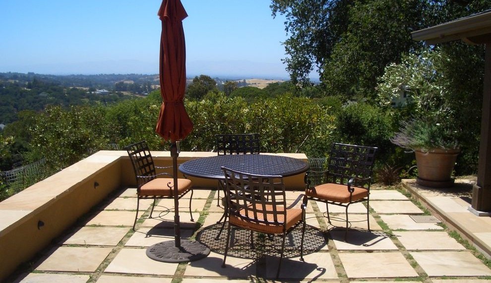 Wrought Iron Patio Furniture Mediterranean Patio with View