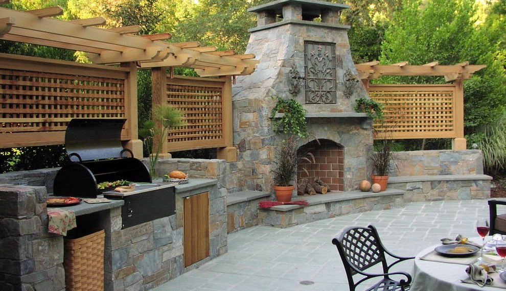 Wrought Iron Patio Furniture Traditional Patio with Potted Plant