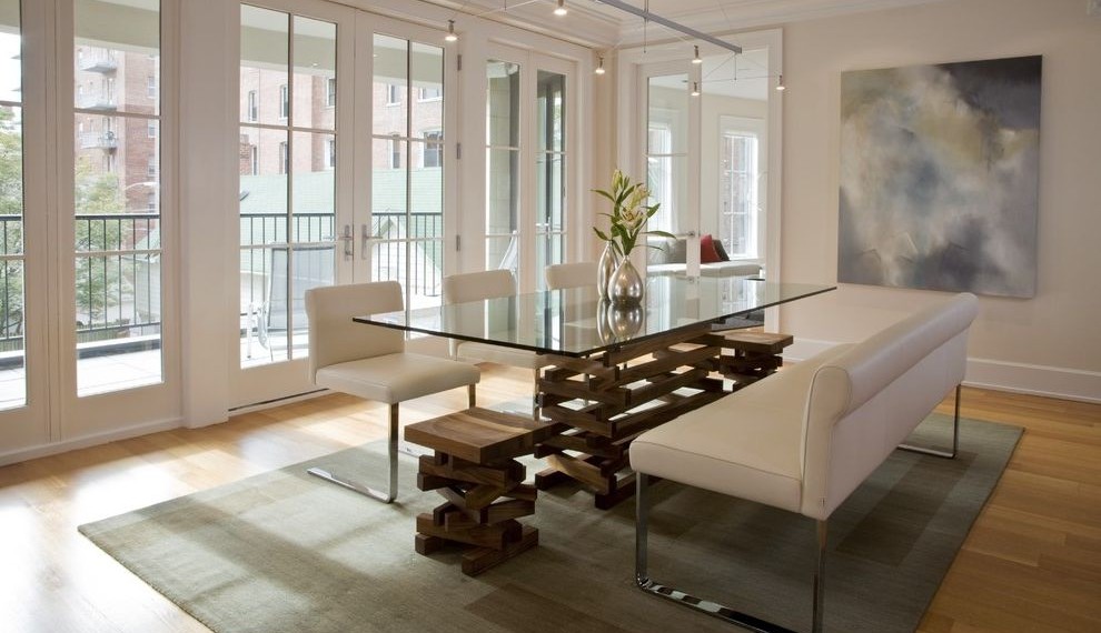 Www Shelterlogic Com Contemporary Dining Room with Painting